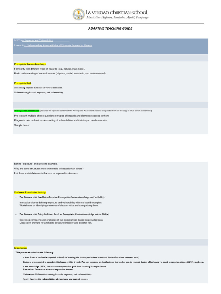 2 Exposure and Vulnerability ATG | PDF | Risk | Disaster Risk Reduction