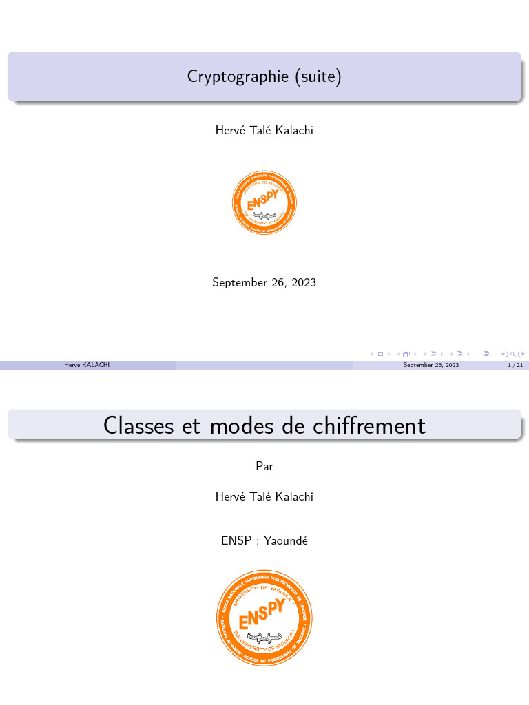 Modes de chiffrement en cryptographie | PDF | Technique du ...