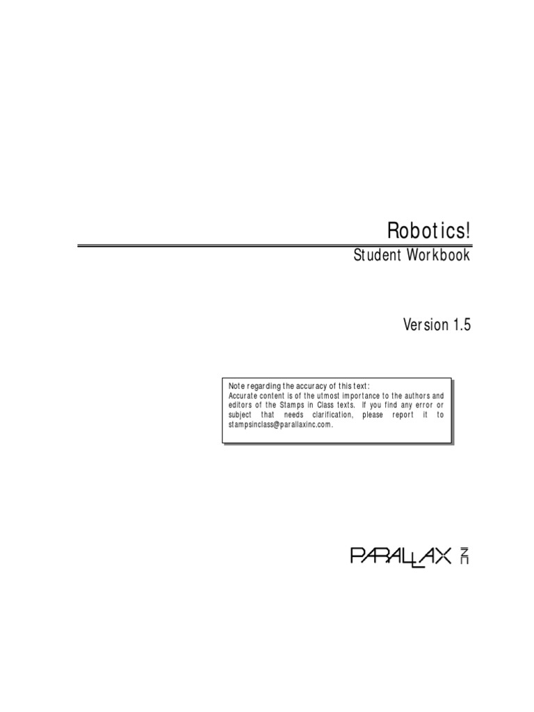 Robotics Student Workbook Eng | PDF | Electrical Connector | Computer ...