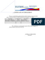 Certificate of Enrolment For 4ps