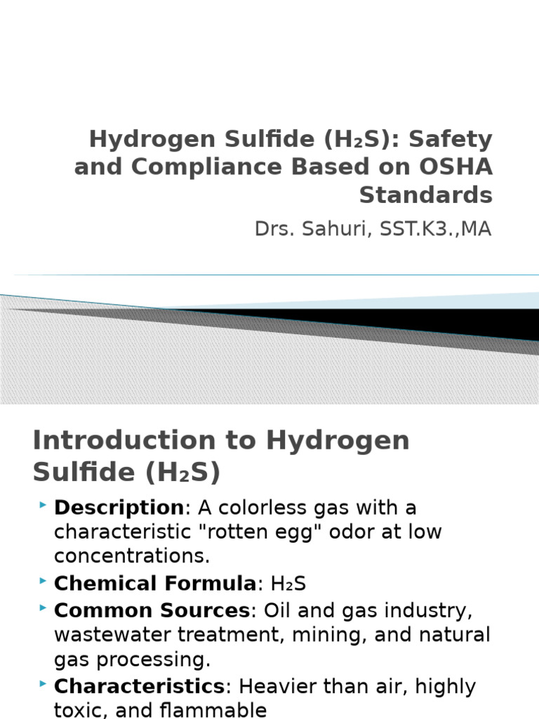 H₂S Safety and OSHA Compliance Guide | PDF | Personal Protective ...