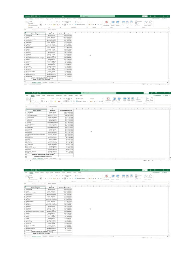 Latihan Informatika Sum Dan Count | PDF