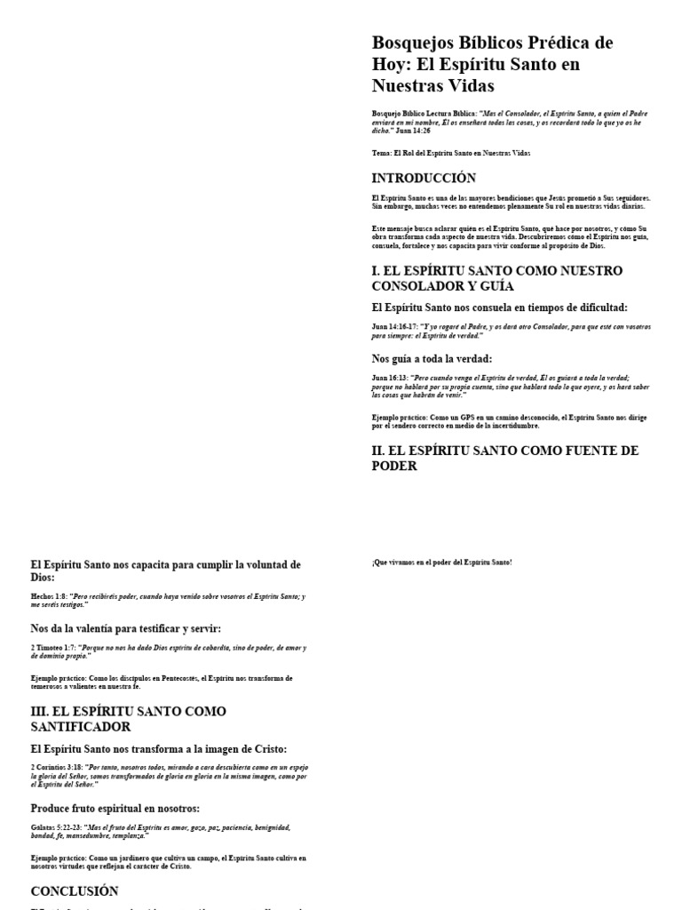 8 Espiritu Santo en Nuestra Vidas | PDF | espíritu Santo | Fruto Del ...