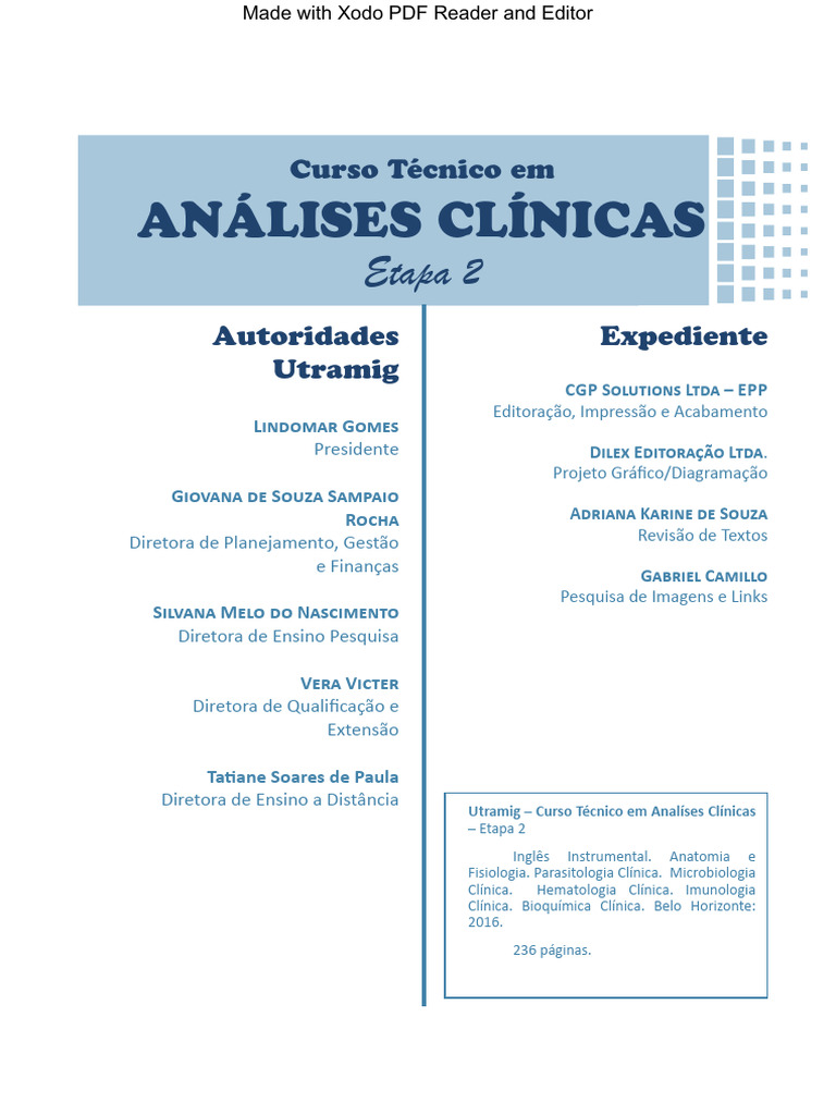 Curso Tecnica de Analise Clinica Etapa 2 | PDF | Palavra | Informação