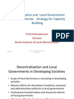 Decentralization and Local Government Reforms in Kerala: Strategy For Capacity Building