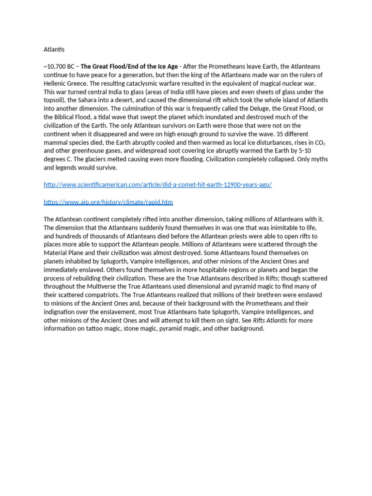 Atlantis Pdf Atlantis Flood Myth