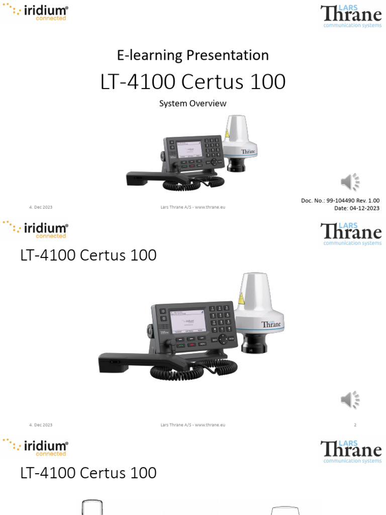 99-104490 - 1.00 E-Learning LT-4100 Certus 100 System Overview | PDF ...