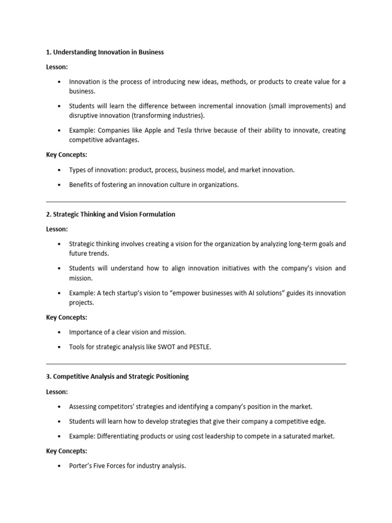 Innovation Strategy and Frameworks | PDF | Innovation | Performance ...