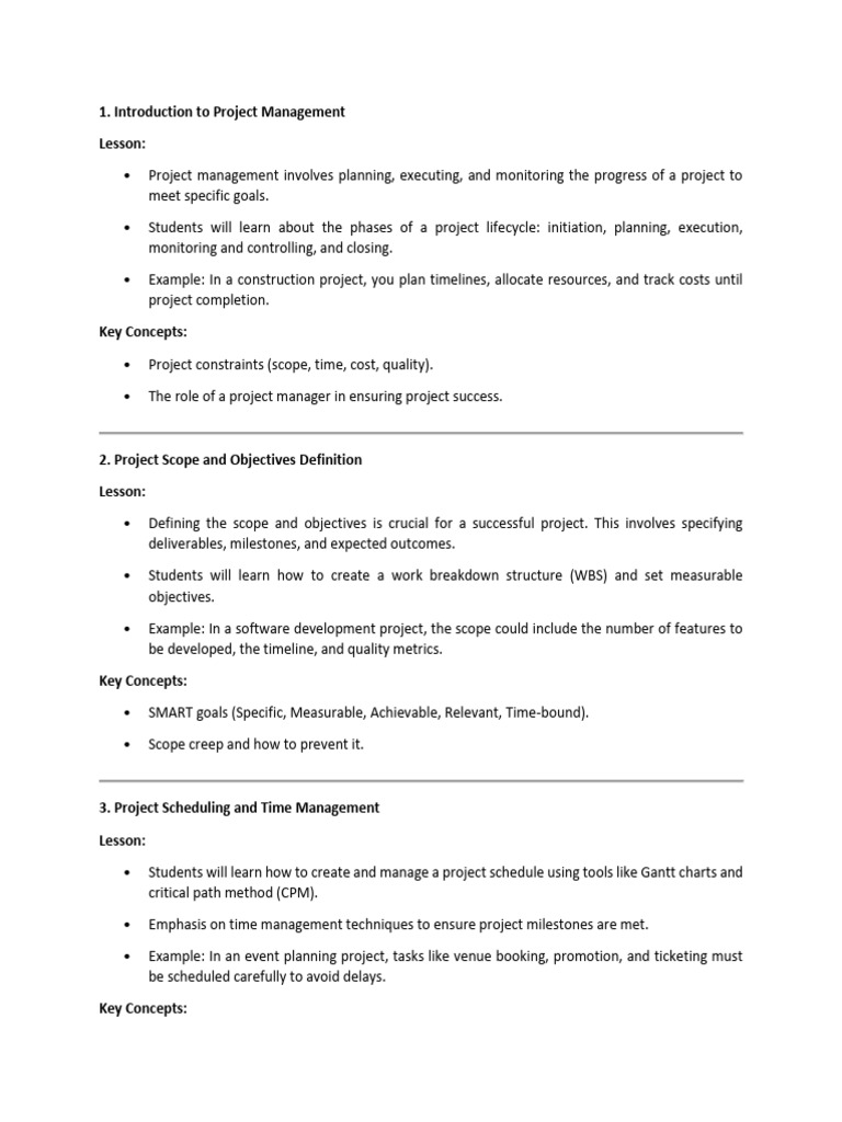Project Management Topic 1-10 | PDF | Project Management | Economies