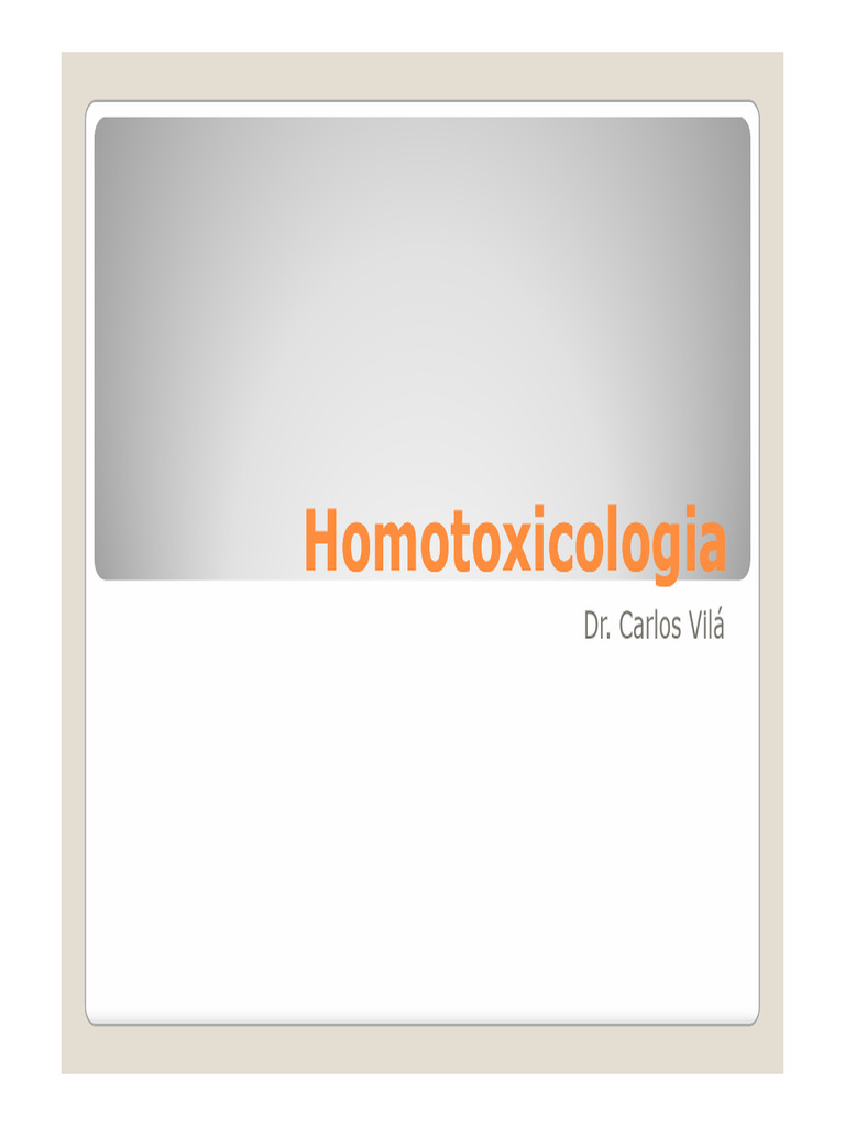 Principios de Homotoxicología y Terapia | PDF | Salmonela ...