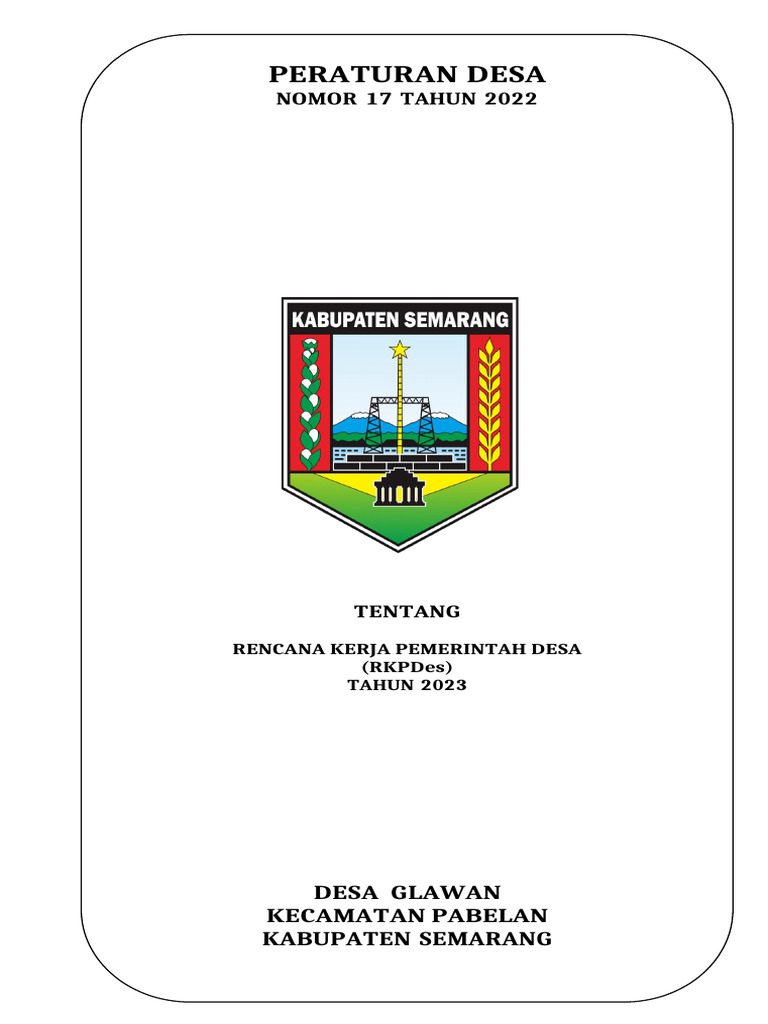 PerDes-17-2022 - Rancangan-RKPDes-2023 | PDF