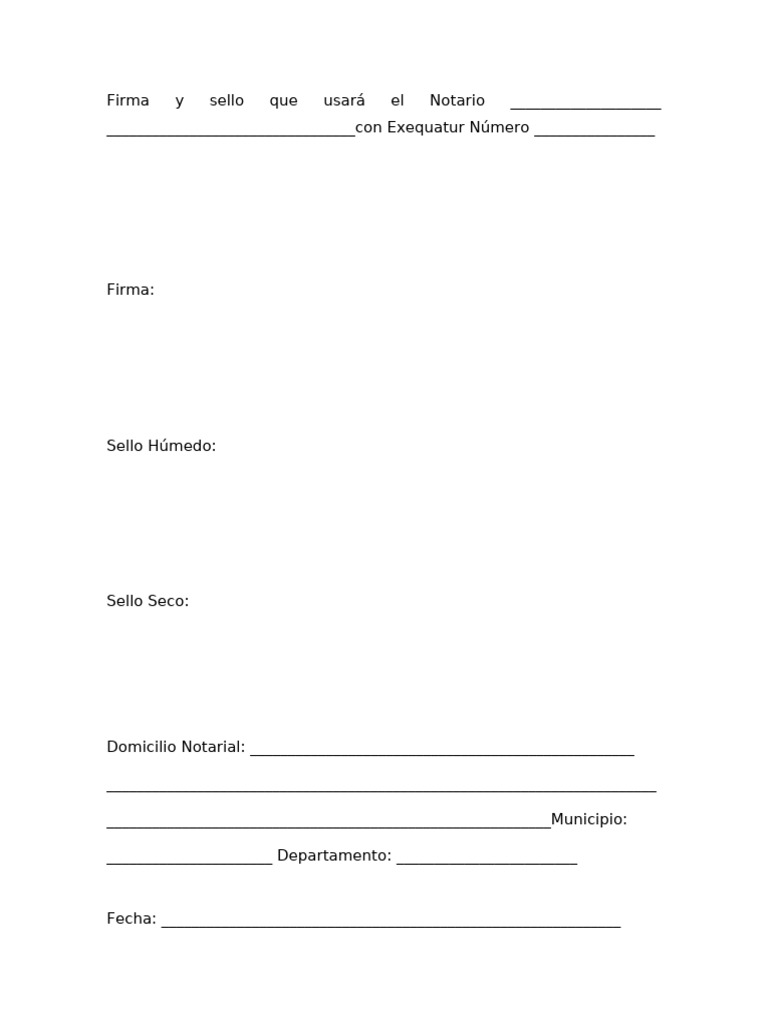 Firma y Sello del Notario | PDF