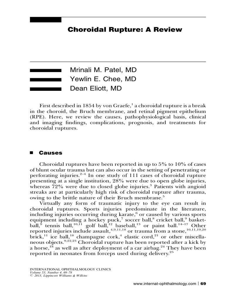 Choroidal Rupture Overview and Insights | PDF | Ophthalmology | Human Eye