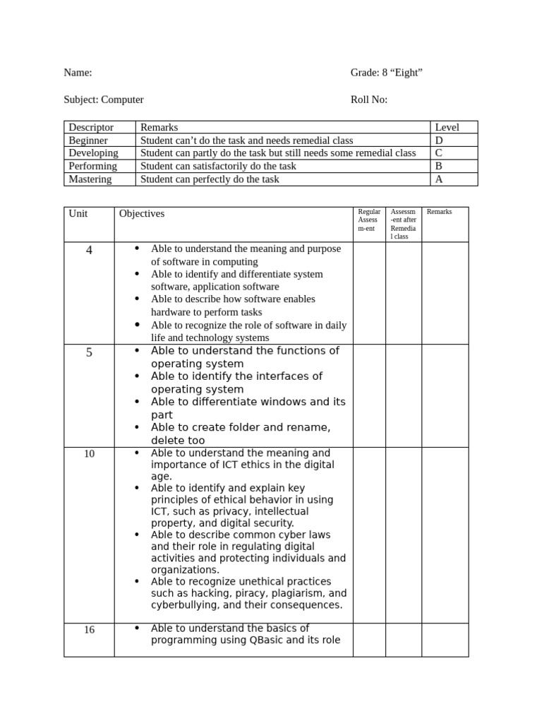 portfolio class 8 computer | PDF | Software | Operating System