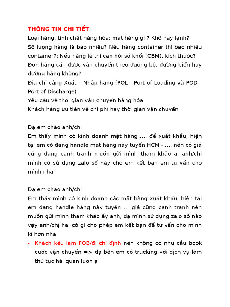THÔNG TIN CHI TIẾT | PDF