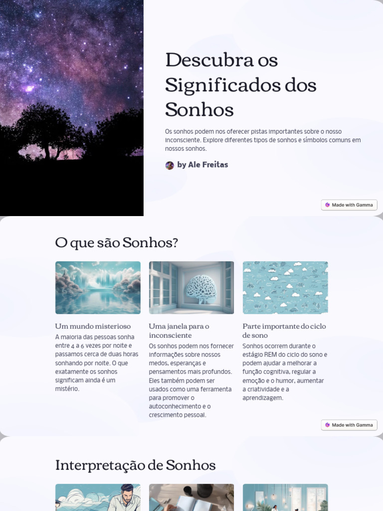 Significados e Interpretação dos Sonhos | PDF | Sonho | Dormir