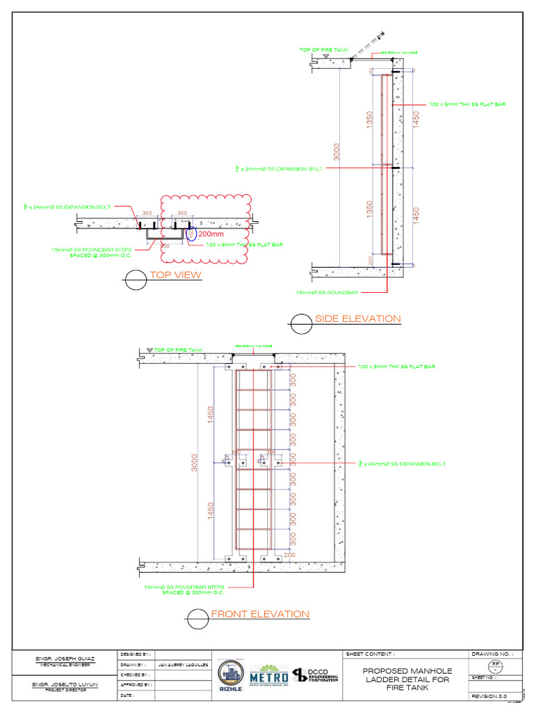 Proposed Manhole Ladder Detail | PDF