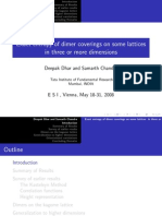 Deepak Dhar and Samarth Chandra- Exact entropy of dimer coverings on some lattices in three or more dimensions