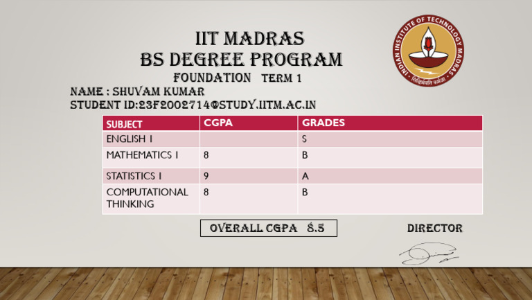 IIT Madras BS Program Report | PDF