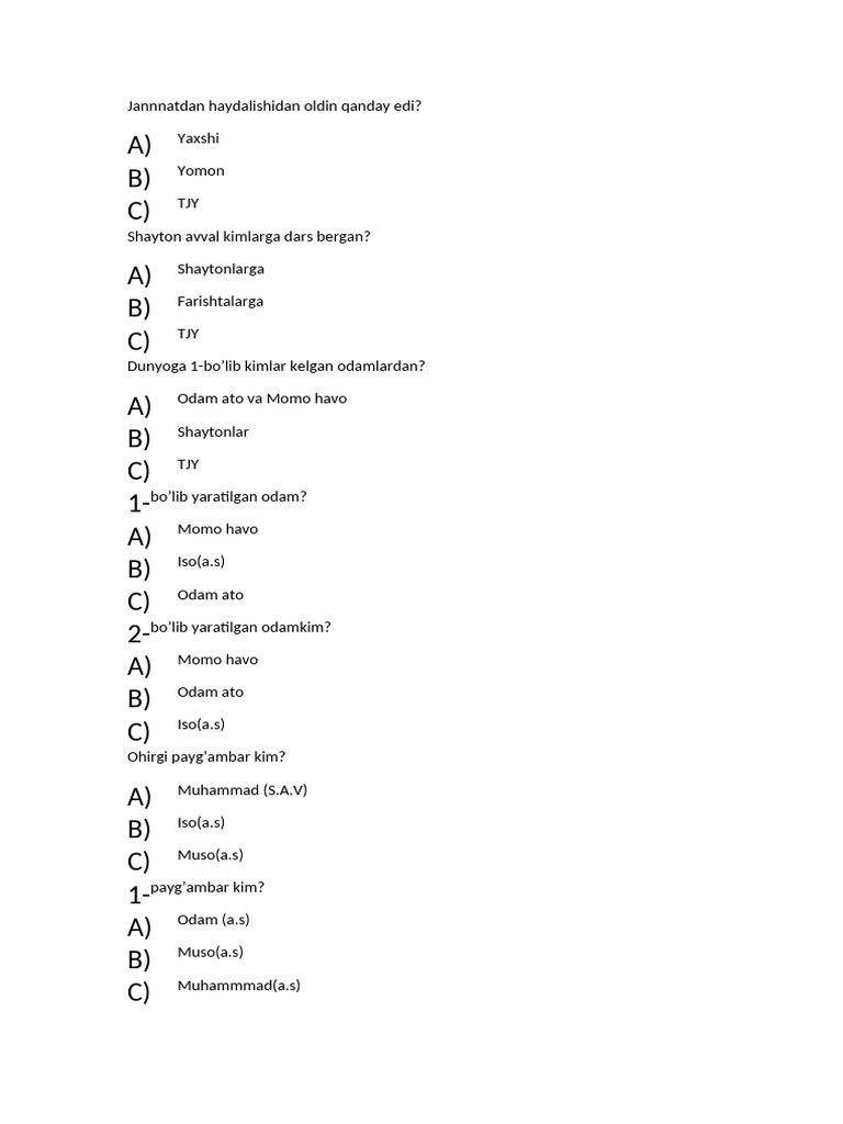 Shayton Jannnatdan Haydalishidan Oldin Qanday Edi PDF
