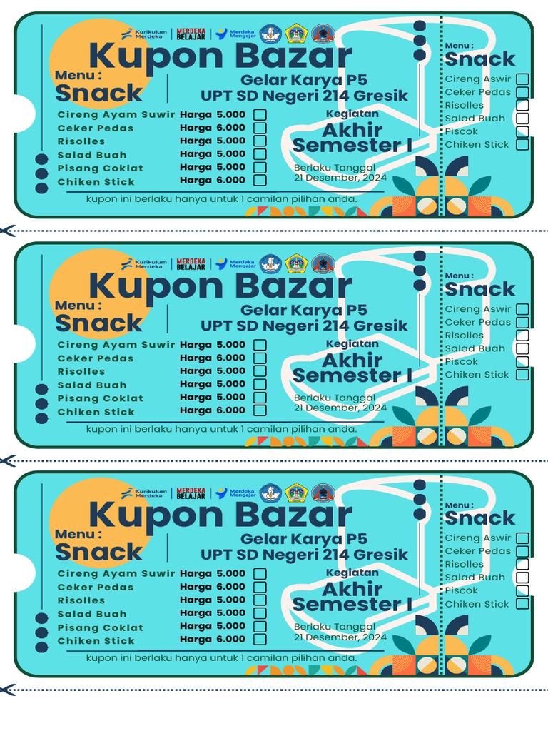 Kupon Bazar Makanan dan Minuman 2024 | PDF