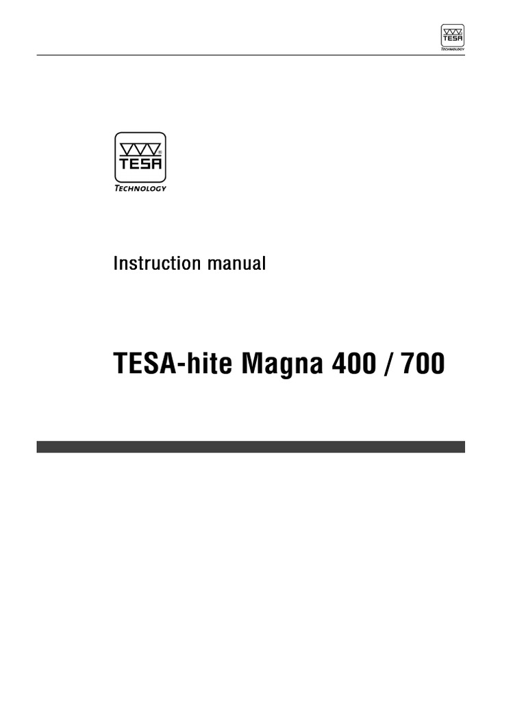 TESA-hite Magna 400/700 Manual Guide | PDF