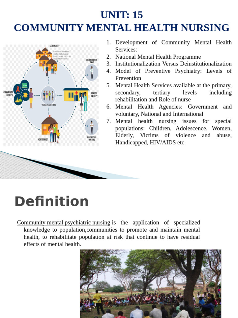 Community Mental Health Nursing Overview | PDF | Mental Health ...