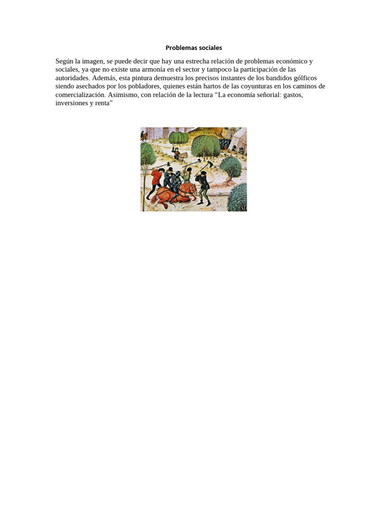 Relación entre problemas económicos y sociales | PDF