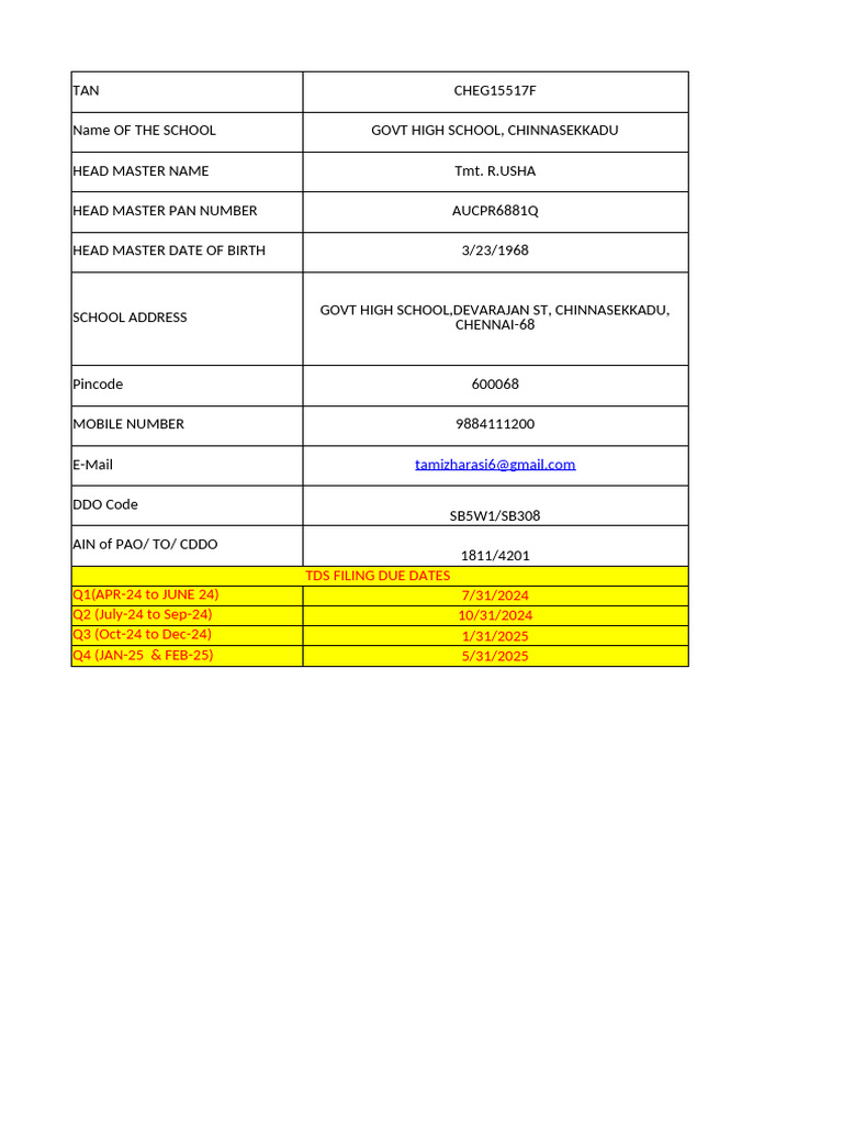 Tds q4 Format 2024-25 (3rd Quarter | PDF