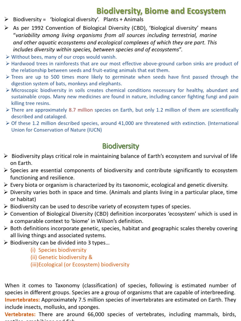 Understanding Biodiversity and Ecosystems | PDF | Biodiversity | Ecosystem