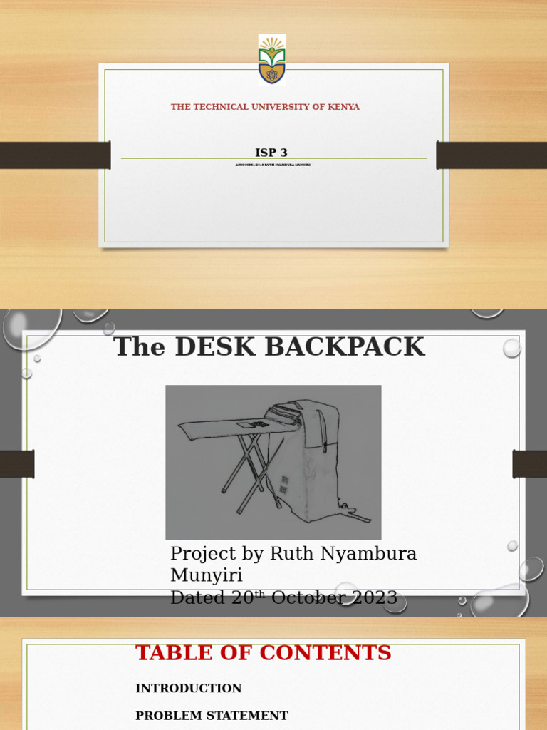 Innovative Desk Backpack for Students | PDF | Backpack | Desk