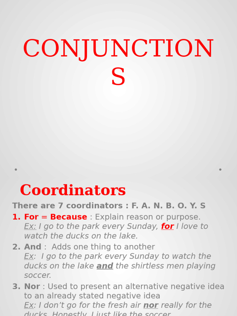 Understanding Conjunctions and Adverbs | PDF | Clause | Sentence ...