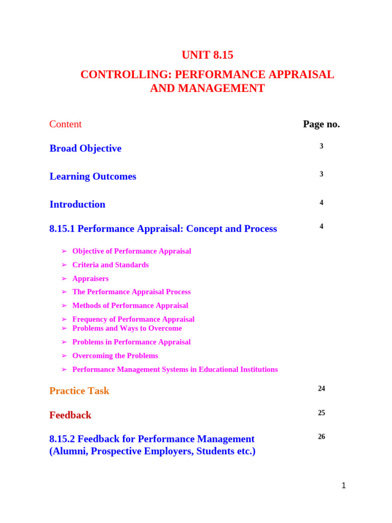 Performance Appraisal in Education Management | PDF | Performance ...