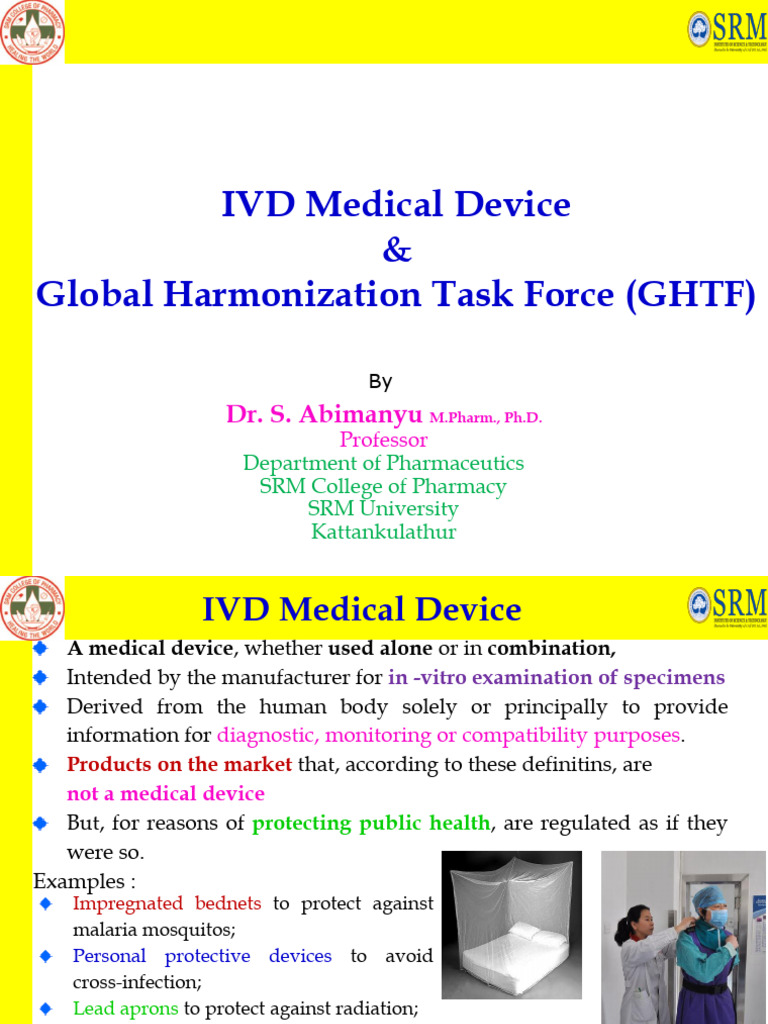 IVD Medical Devices and GHTF Overview | PDF | Medical Device | Medicine