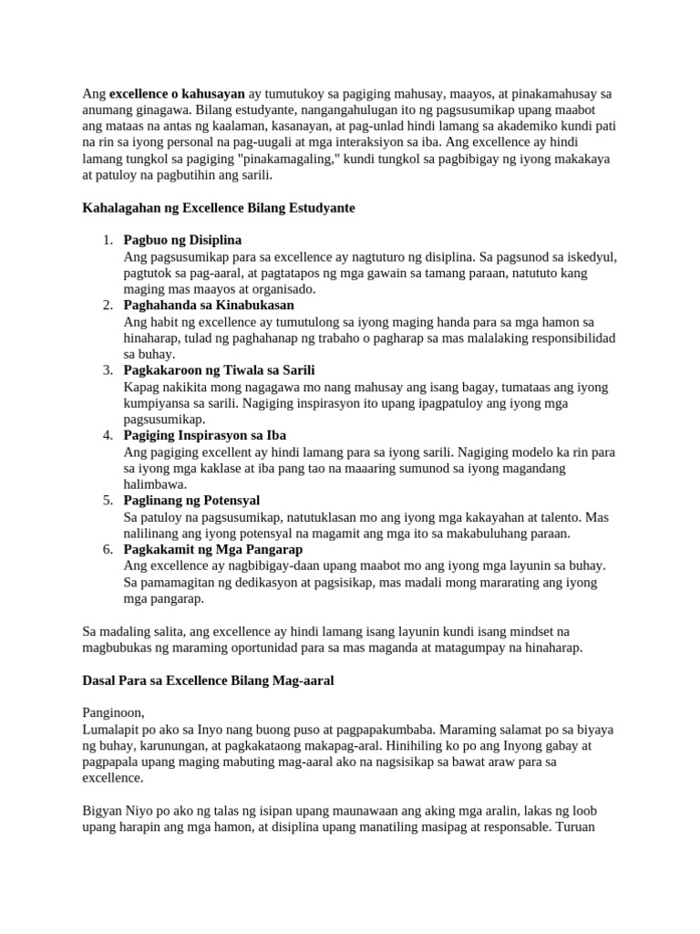 EXCELLENCE | PDF