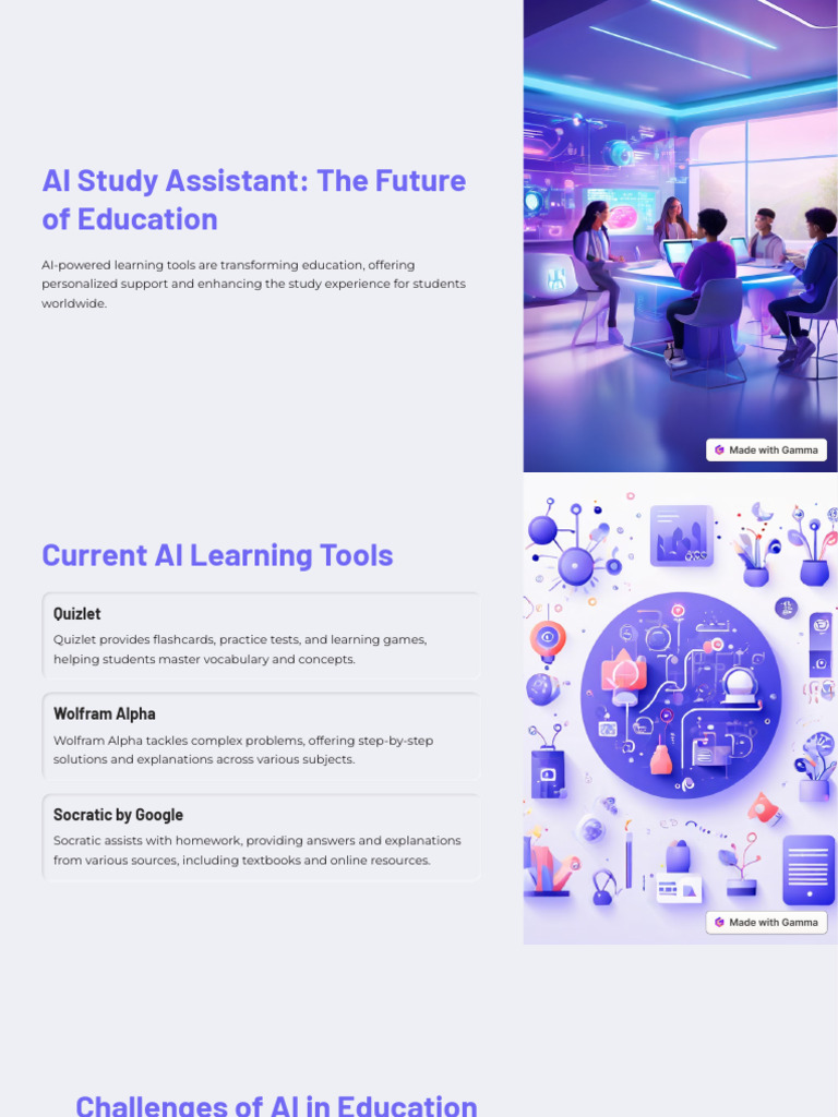 AI Study Assistant The Future of Education | PDF