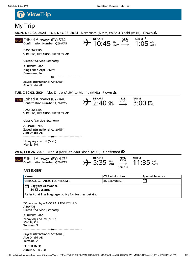 Travelport Viewtrip - My Trip | PDF | Transport Companies | Civil Aviation