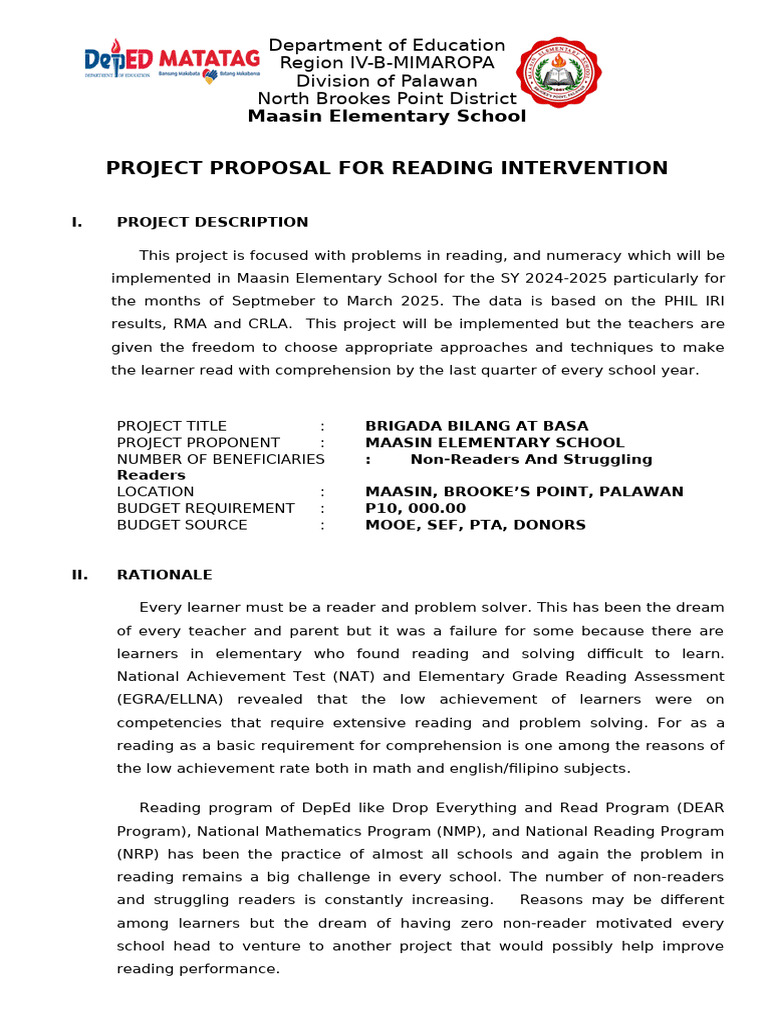 Reading Intervention Project Plan Pdf Phonics Reading Comprehension