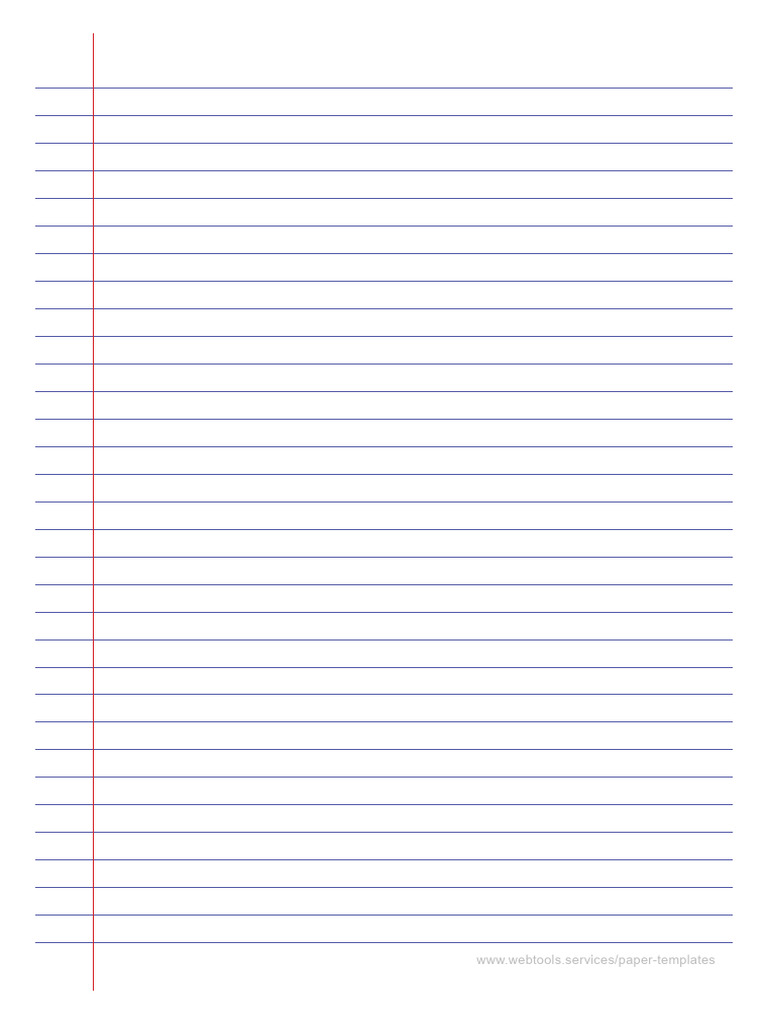 Wide Ruled Paper Narrow A4 | PDF