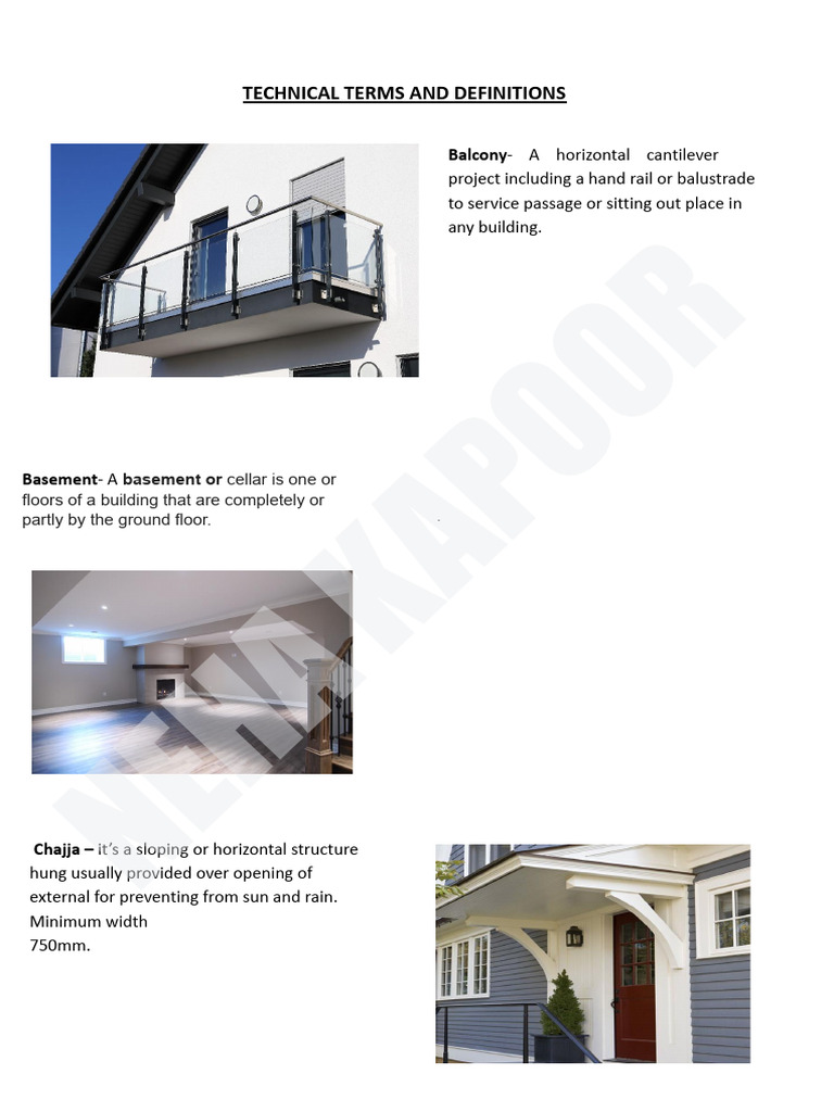 Building Technical Terms | PDF | Basement | Foundation (Engineering)
