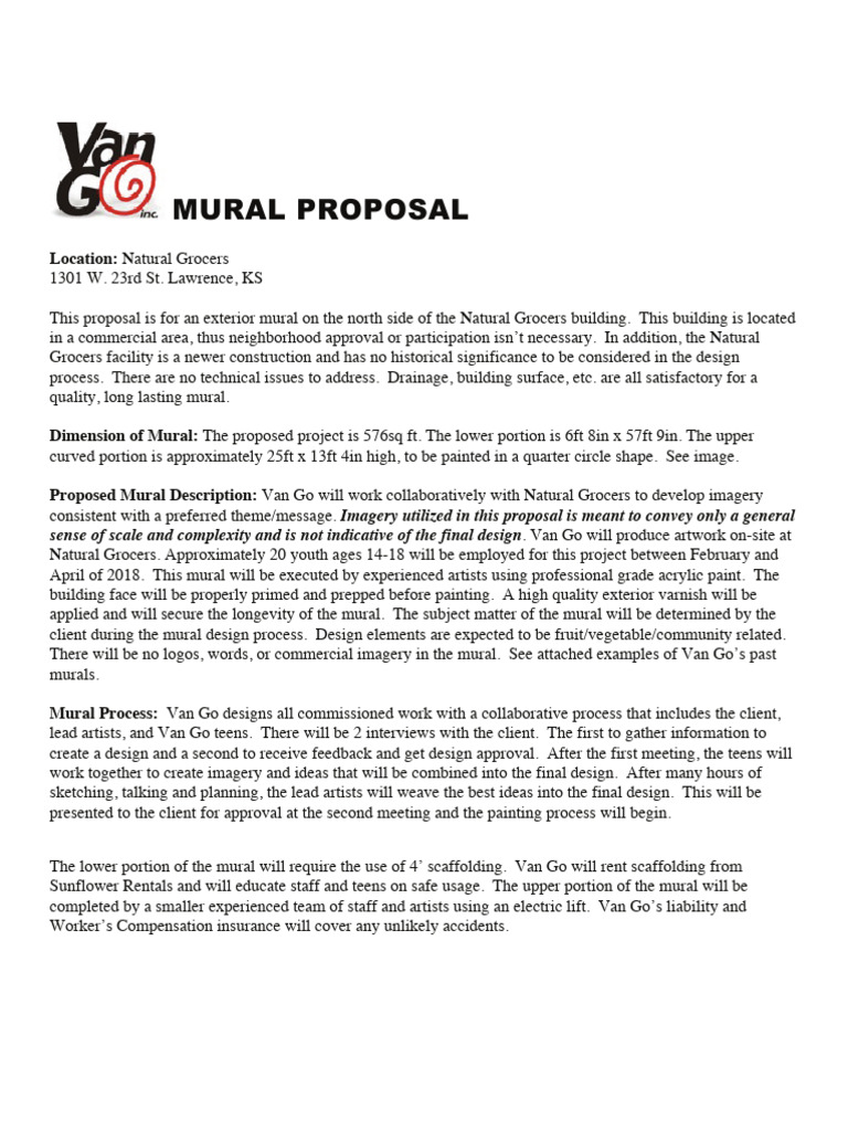 Natural Grocers Mural Proposal Details | PDF | Mural
