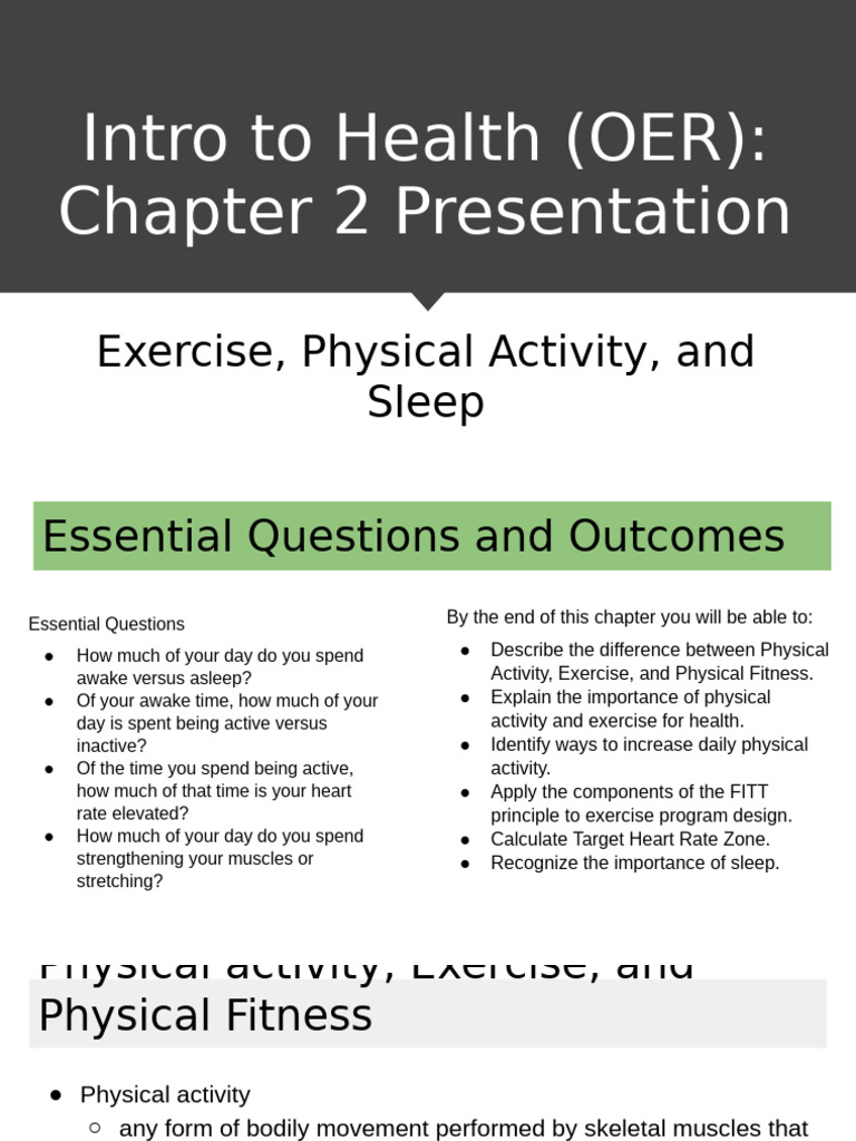 Intro+to+Health+ (OER) ++Chapter+2+Presentation | PDF | Sleep ...