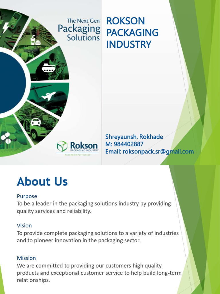 Rokson Packaging Industry Products | PDF