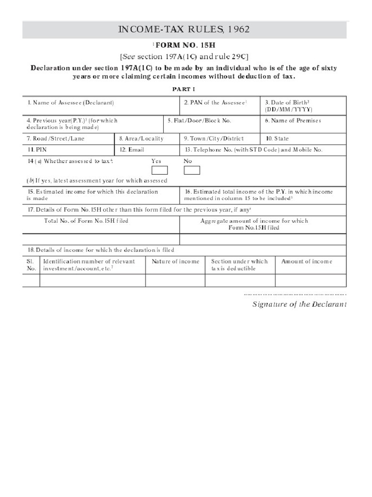 Form 15 h pdf