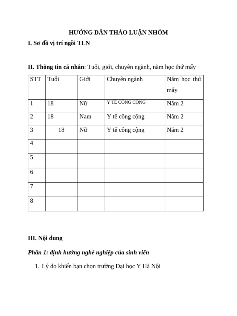 HD Thao Luan Nhom | PDF