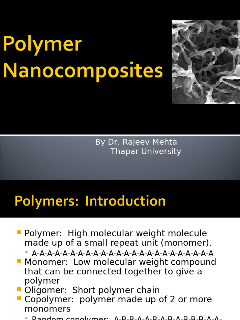 Polymer Nanocomposites First Lecture 2 March 2011 | PDF | Polymers ...