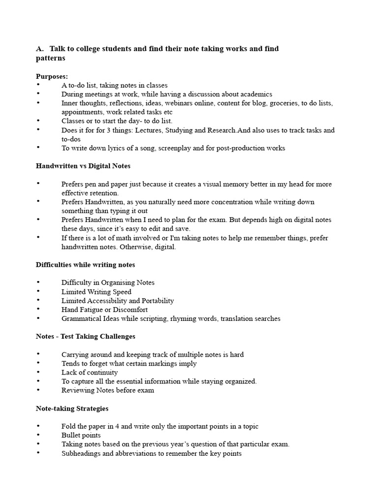 Effective Note-Taking Strategies for Students | PDF | Cognitive Science ...