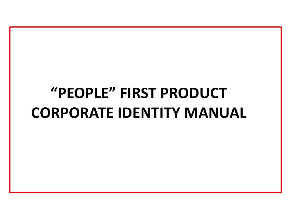 People First Product Identity Manual | PDF