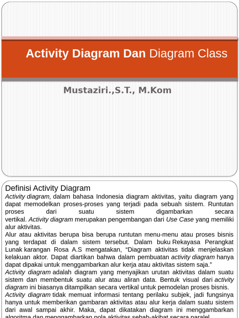 Panduan Activity dan Class Diagram UML | PDF