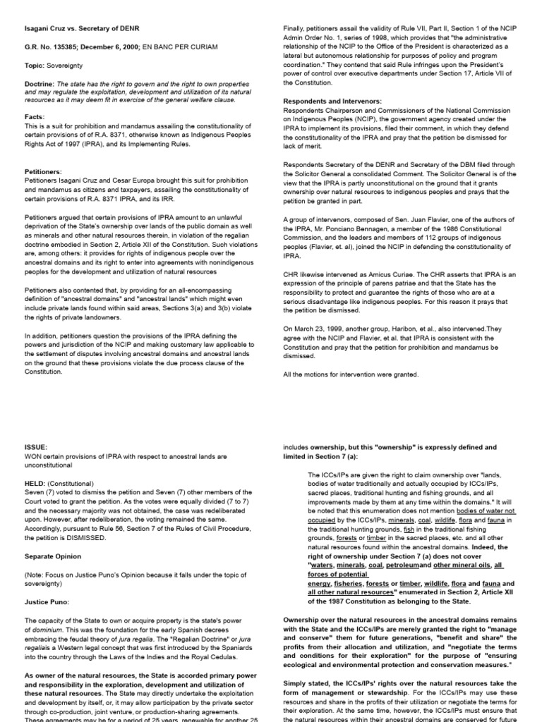 IPRA Constitutionality Case Review | PDF | Appeal | Certiorari